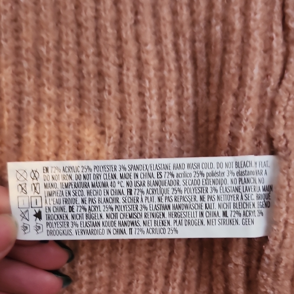 Cozy Pink Open-Front Cardigan - Picture 2 of 3